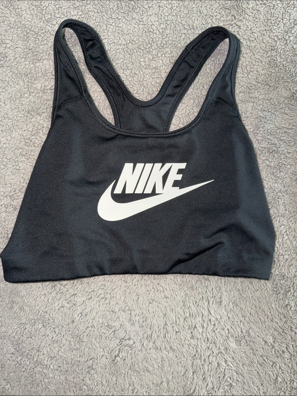 Nike dri fit Sports Bra with White Swoosh Logo